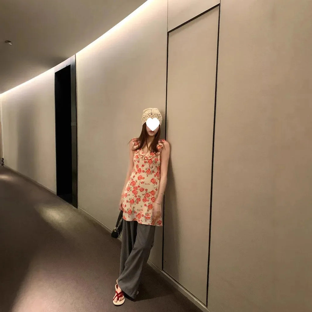 Summer Casual Workwear Pants Good Fit Stand Collar Long Trousers Comfortable Loose Fit Straight Leg Style Female Clothing